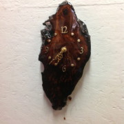 wooden clock on wall