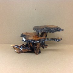  2 tier MYRTLEWOOD TOP REDWOOD BASE 12t 24w 12d resin fin. $200 #MI11